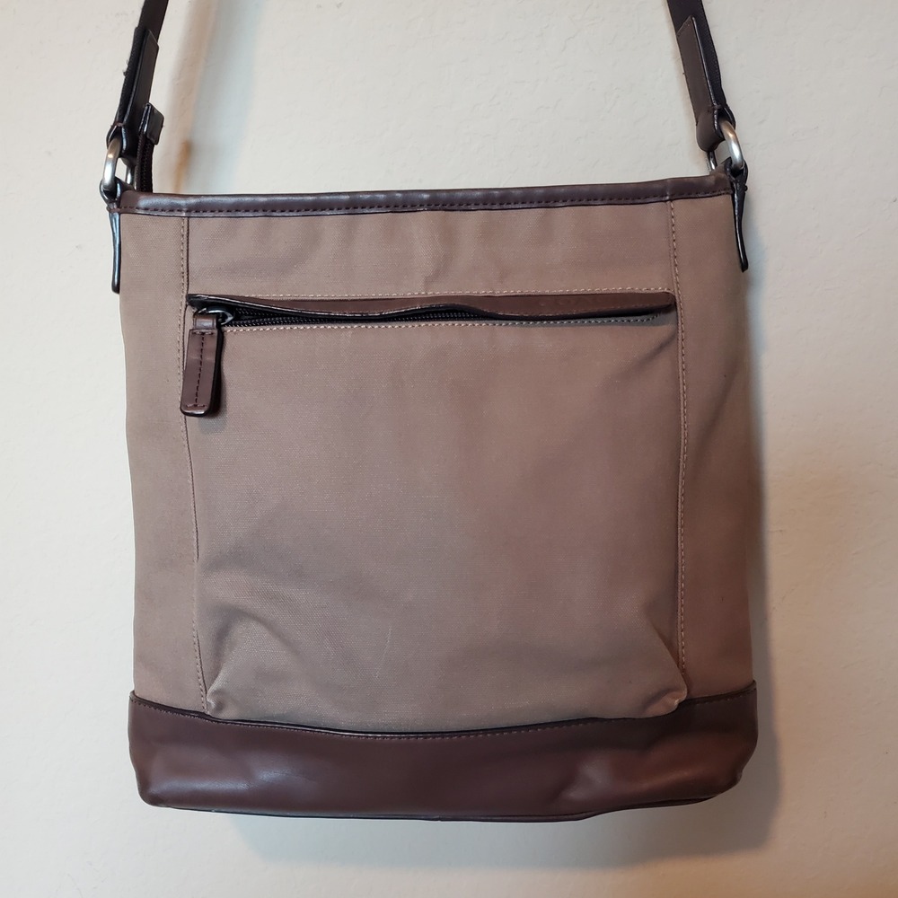 Coach Heritage Web Canvas Messenger Bag Khaki Brown Crossbody F70820